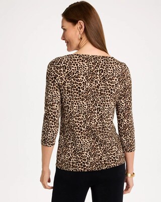 Travelers™ Leopard Twist-Neck Top click to view larger image.