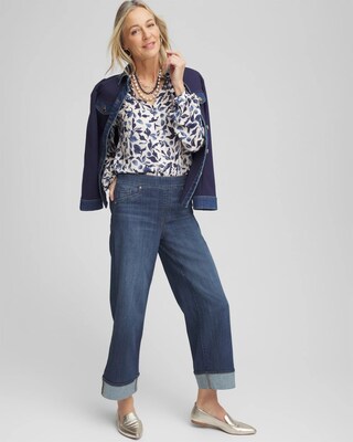 Georgette Ruffled-Hem Blouse