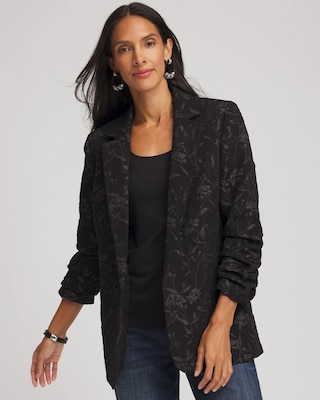Jacquard Floral Blazer