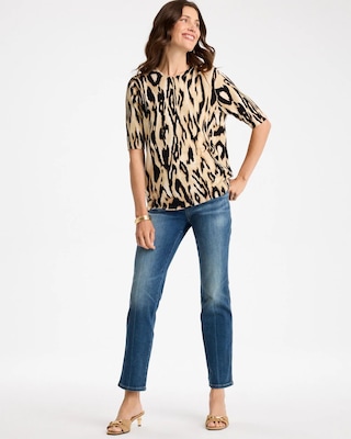 Pull-On Straight Jeans click to view larger image.