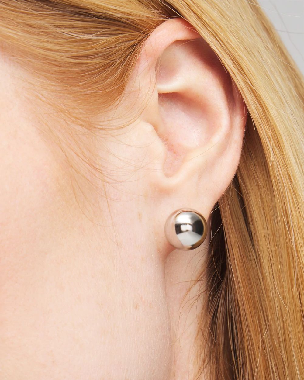Silver Tone Stud Earrings