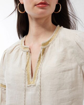 Linen Embroidered Blouse