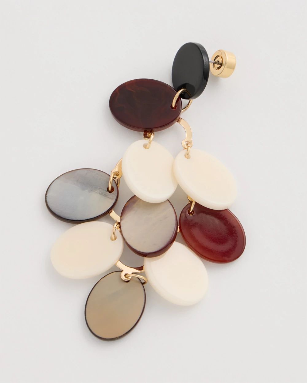 Neutral Resin Chandelier Earrings click to view larger image.