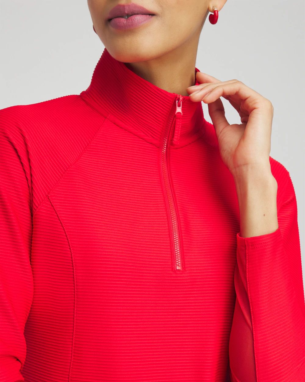 Zenergy® Mesh Detail Zip Pullover click to view larger image.