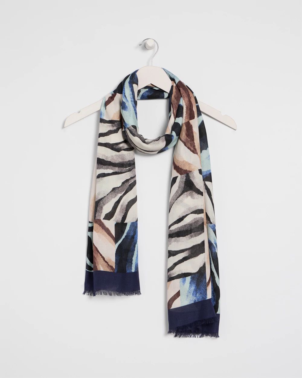 Zebra Print Oblong Scarf