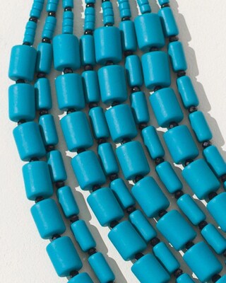Short Beaded Multistrand Necklace
