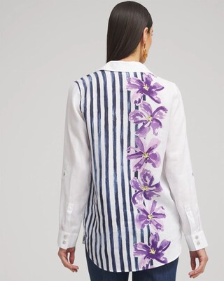 No Iron™ Linen Mixed Print Tunic