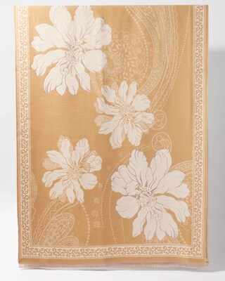 Floral Jacquard Oblong Scarf