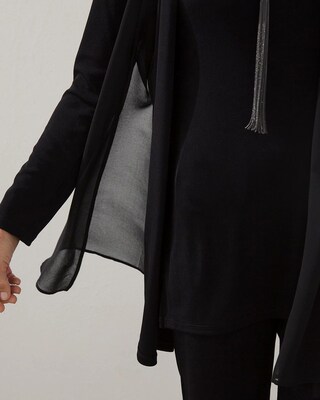 Travelers Chiffon Trim Cardigan