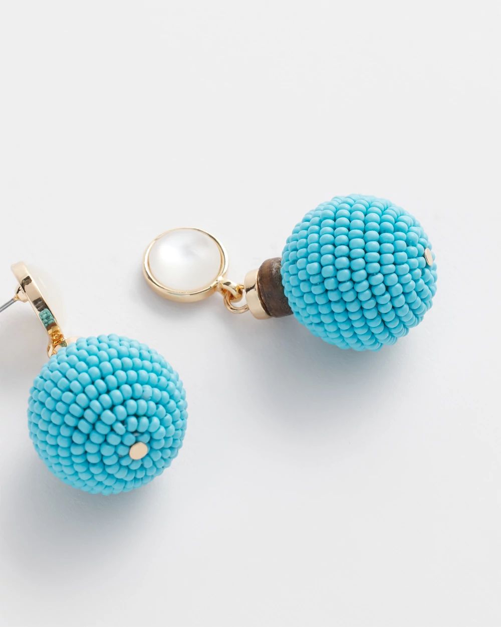 No Droop® Coconut Bead Earrings click to view larger image.
