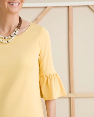Flounce-Sleeve Top