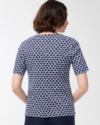 Cool Ikat Cotton Crew Neck Tee