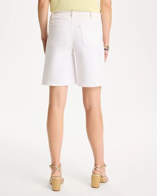 Girlfriend Slim White Jean Shorts click to view larger image.