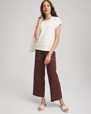 Petite Brigitte™ Utility Wide-Leg Cropped Pants click to view larger image.