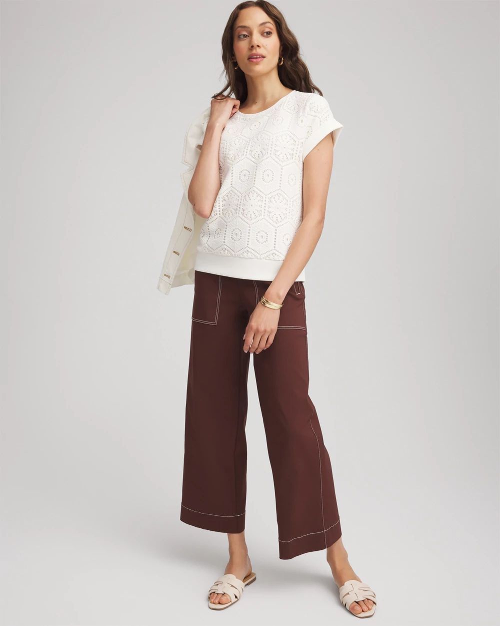 Brigitte™ Utility Wide-Leg Cropped Pants