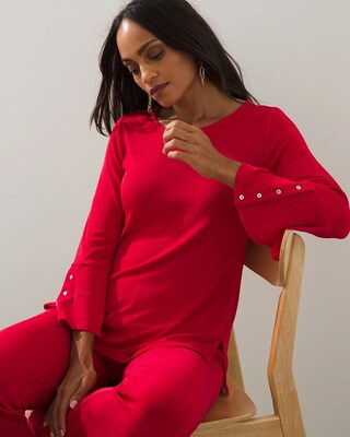 Travelers Button Sleeve Top