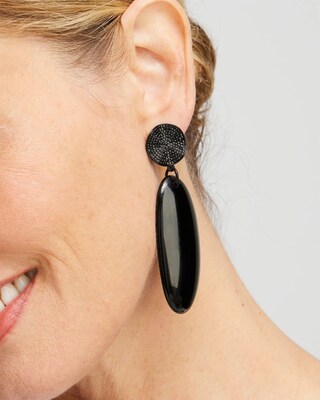 Black Clip-on Earrings