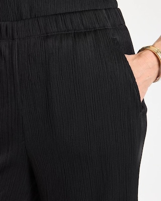 Petite Travelers™ Crinkle Textured Pants click to view larger image.