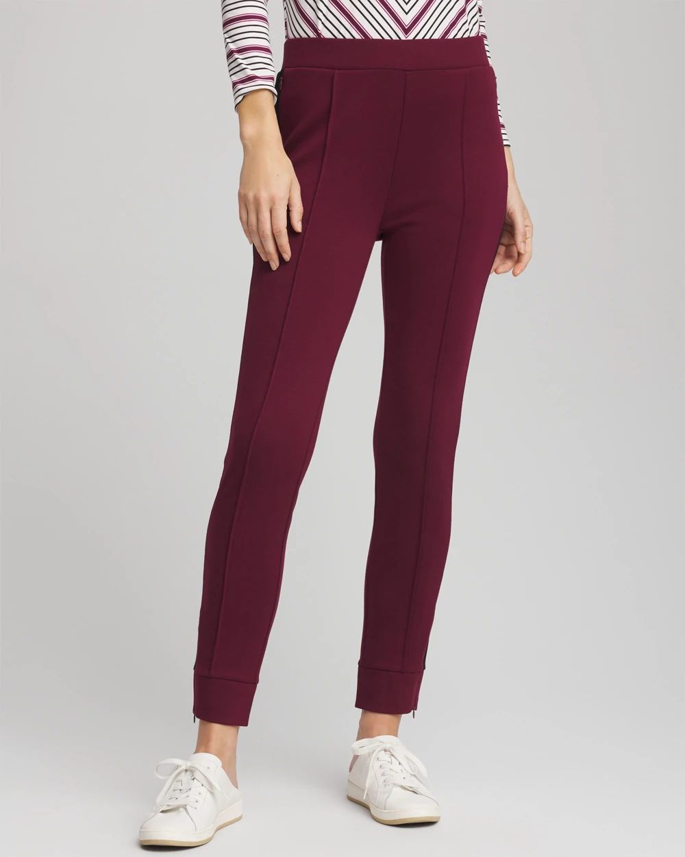 Zenergy® Double-Knit Colorblock Ankle Pants