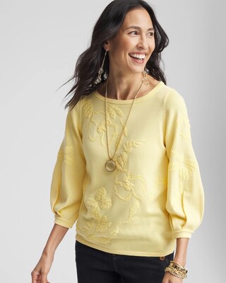 Golden Haze Embroidered Pullover