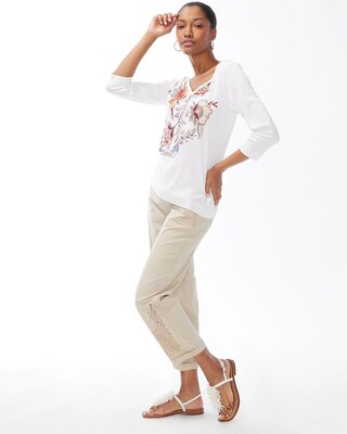 Floral Pima Everyday V-Neck Tee