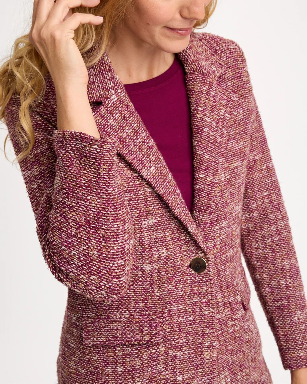 Tweed Sweater Blazer click to view larger image.