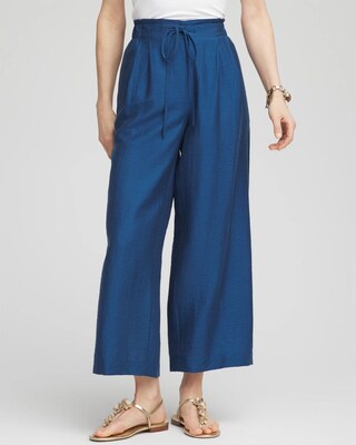 Lightweight Wide Leg Cropped Pants
