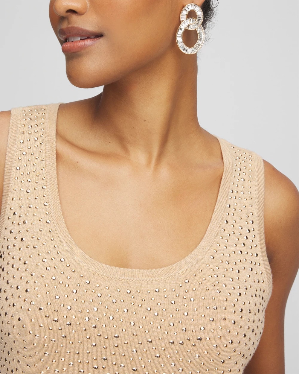 Embellished Sweater Tank