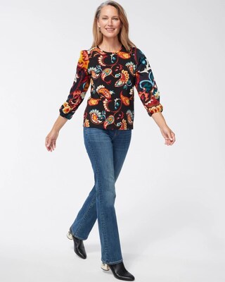 Denim Slim Pull-On Boot-Cut Jeggings click to view larger image.
