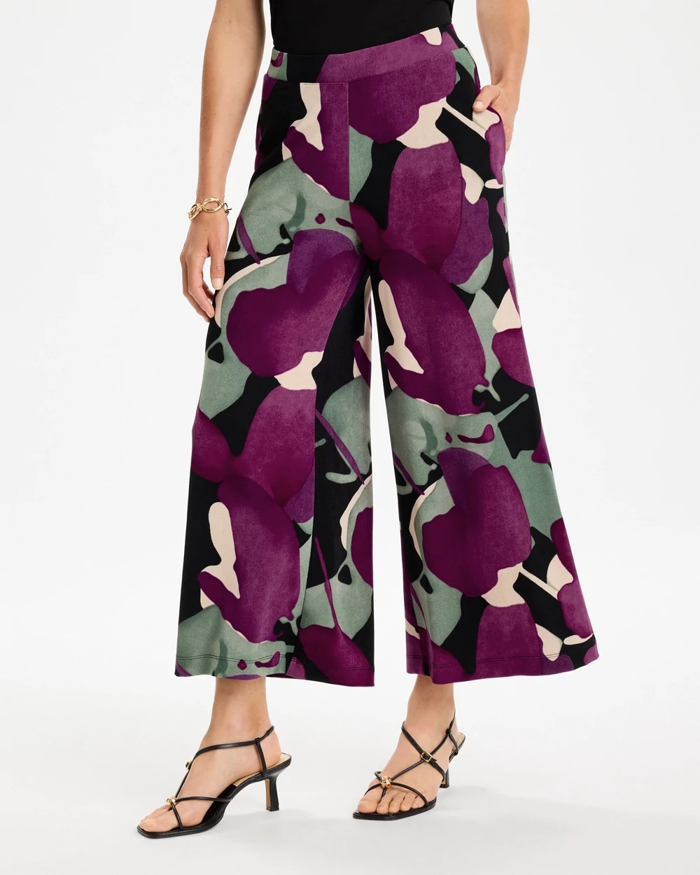 Travelers™ Wide-Leg Culotte Crop Pants