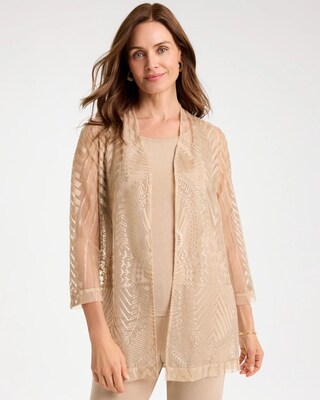 Travelers™ Sheer Embroidered Lace Cardigan
