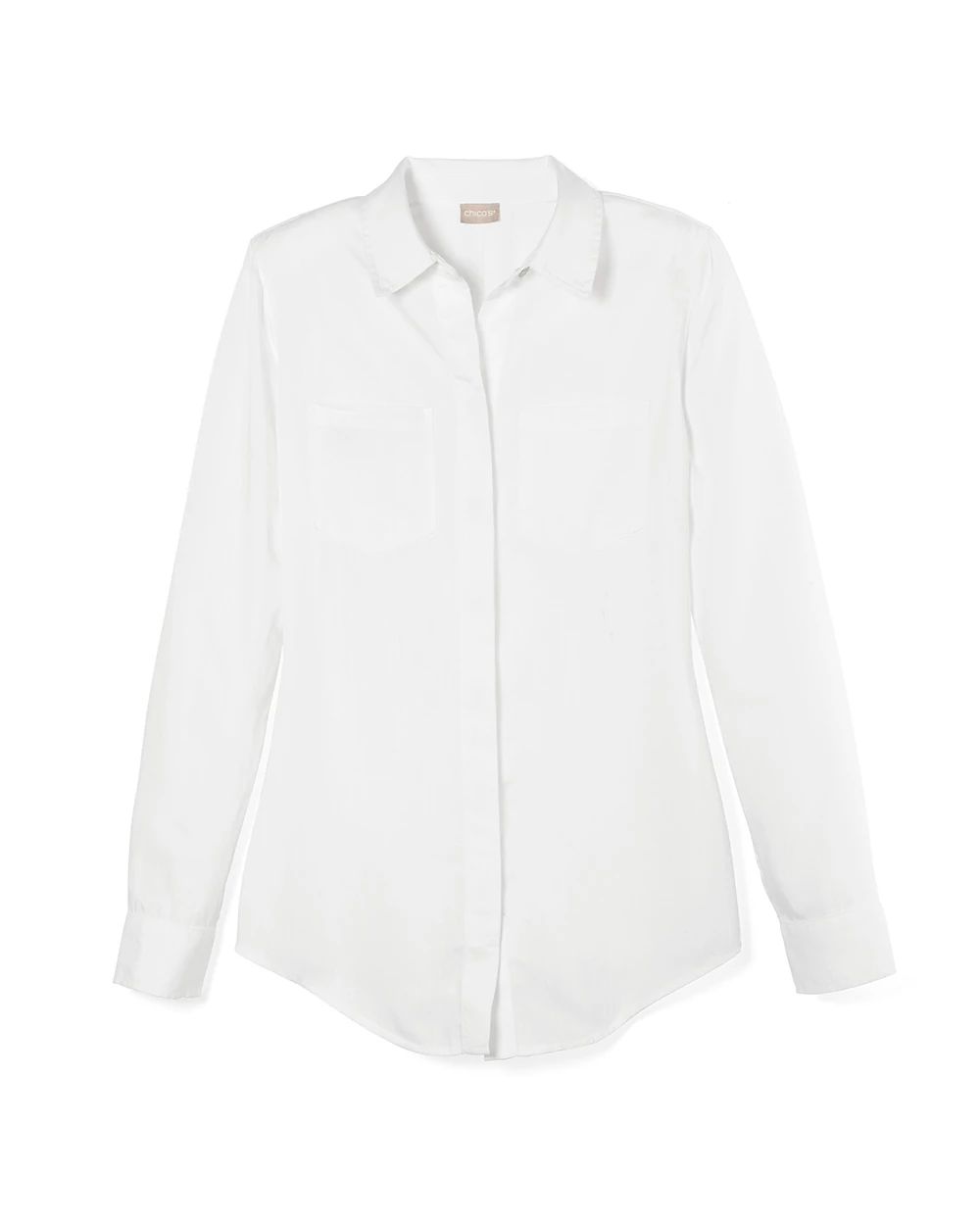 No-Stain White Classic Denim Shirt