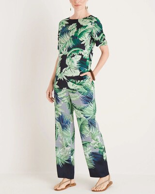 Palm-Print Pants