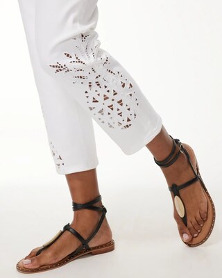 Petite Girlfriend Pineapple Eyelets Crops