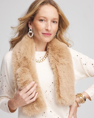 Faux Fur Pull-through Scarf click to view larger image.