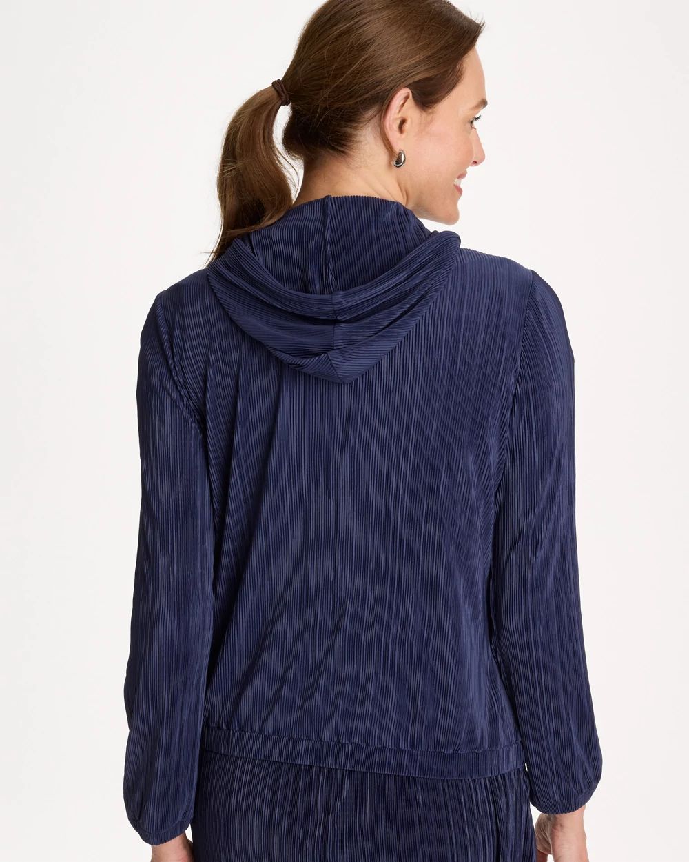 Zenergy® Micro Plisse Hooded Jacket click to view larger image.