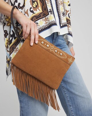 Embellished Fringe Wristlet