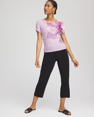 Travelers™ Collection Tropical-Floral Textured Top click to view larger image.
