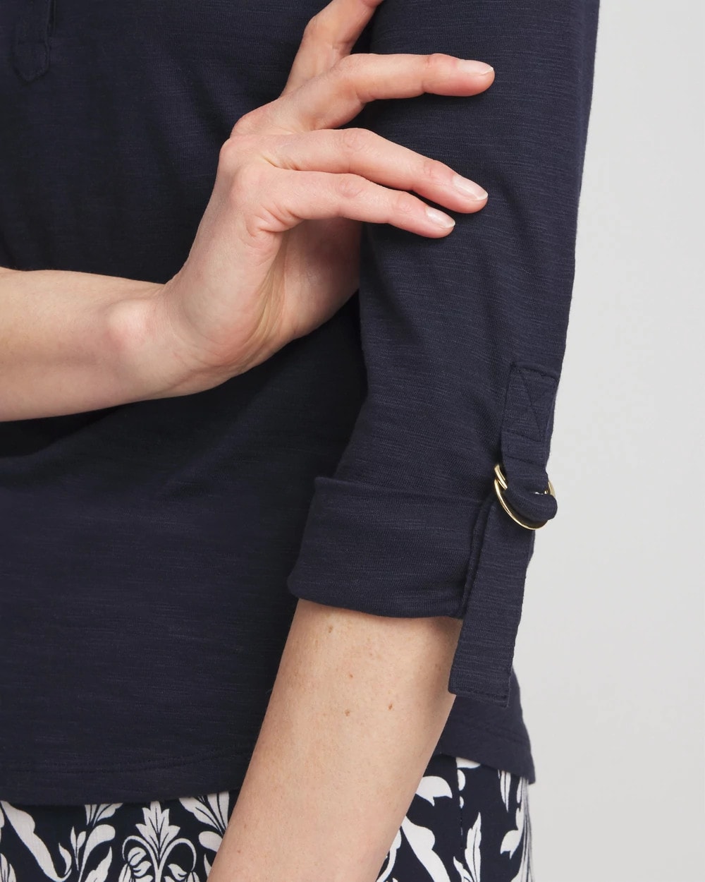 Ring Detail Henley Top