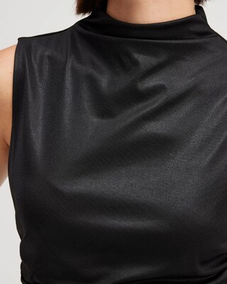 Black Label Gathered Knit Top