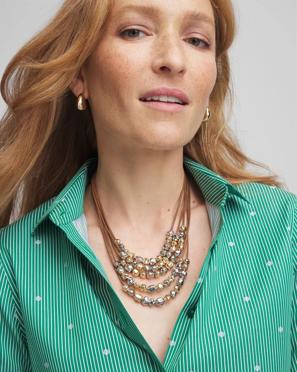 Multi-strand Beaded Bib Necklace