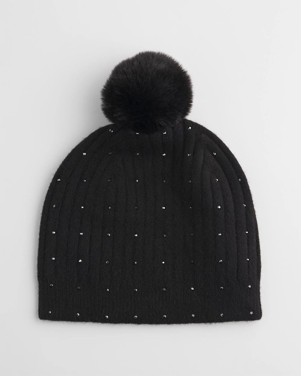 Rhinestone Pom Pom Hat