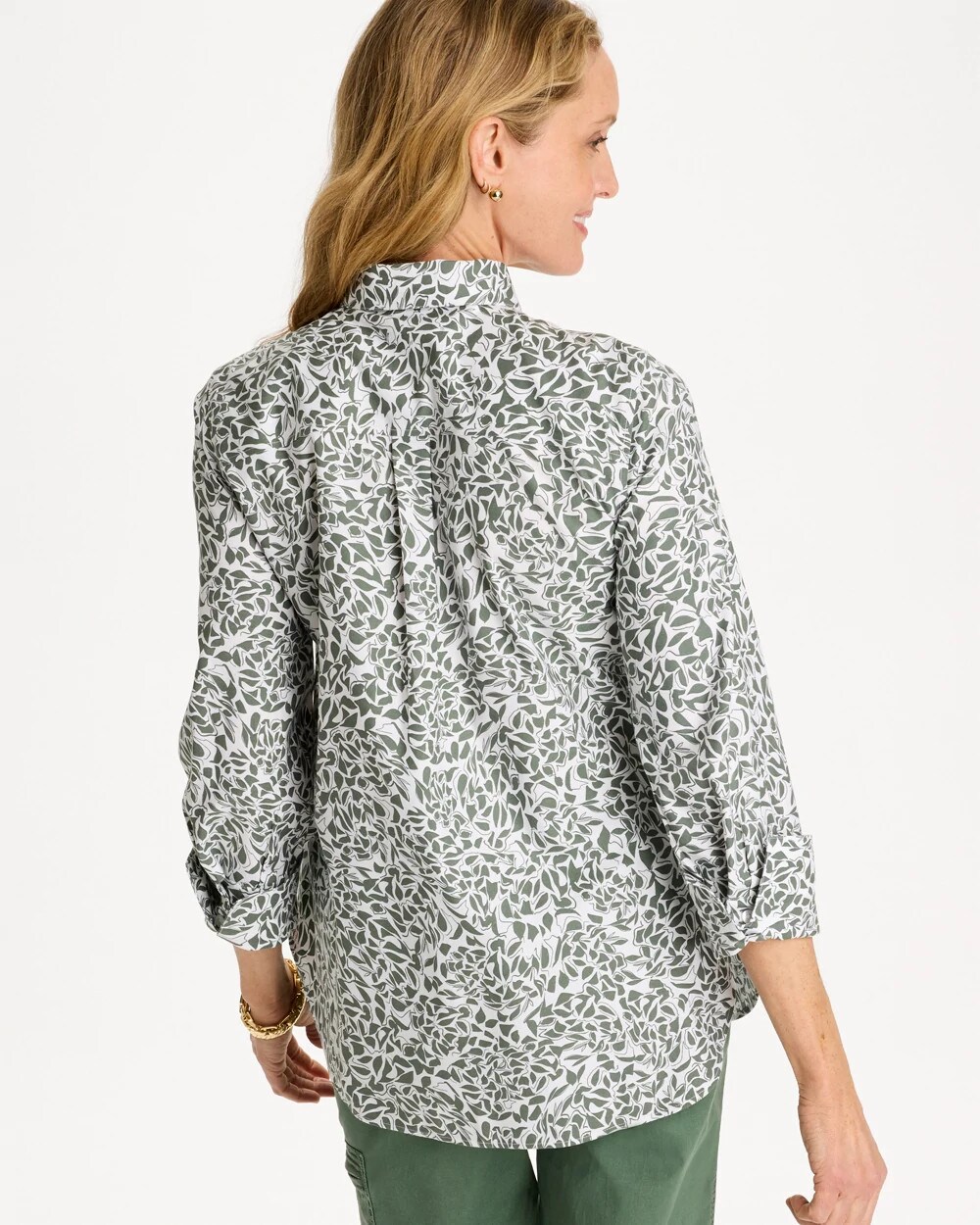 Printed No Iron Stretch Shirt