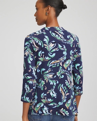 Printed Pima 3/4 Sleeve Tee click to view larger image.