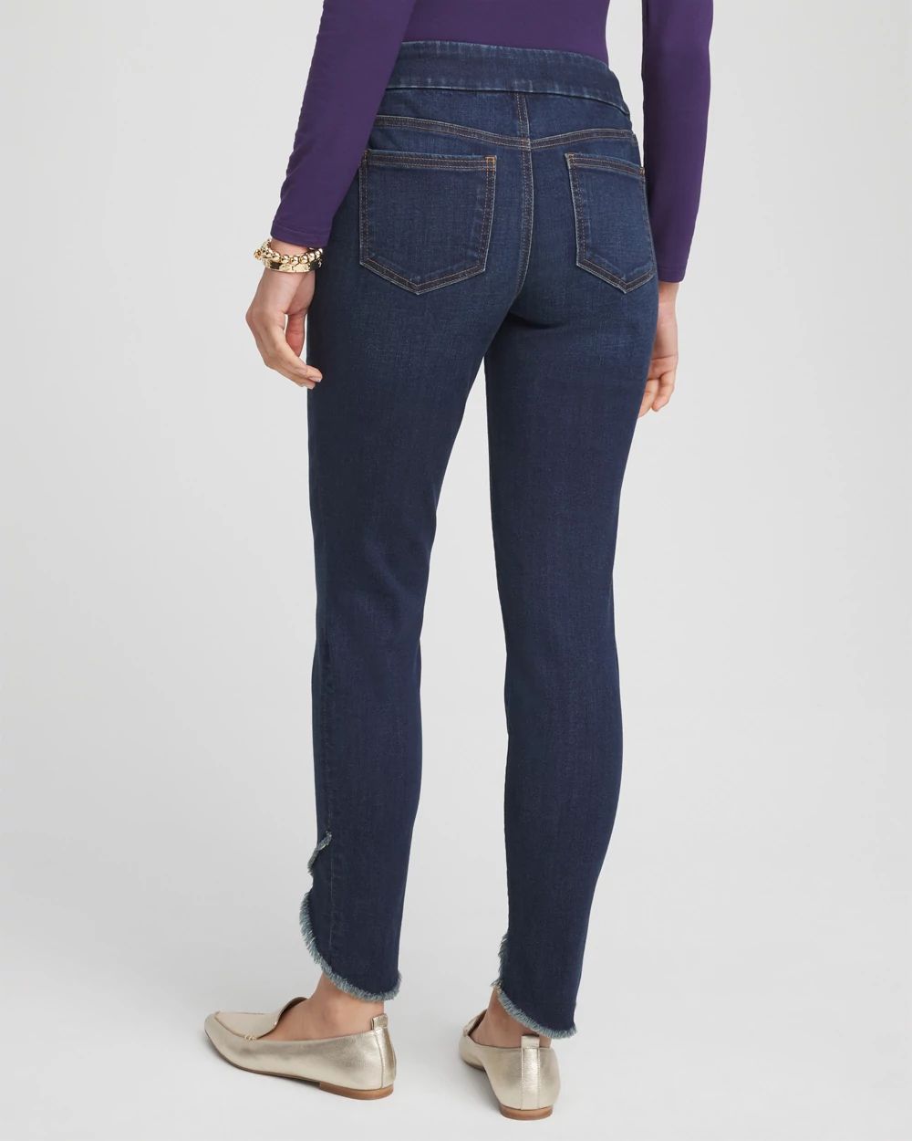 Petite Tulip Hem Pull-On Ankle Jeggings