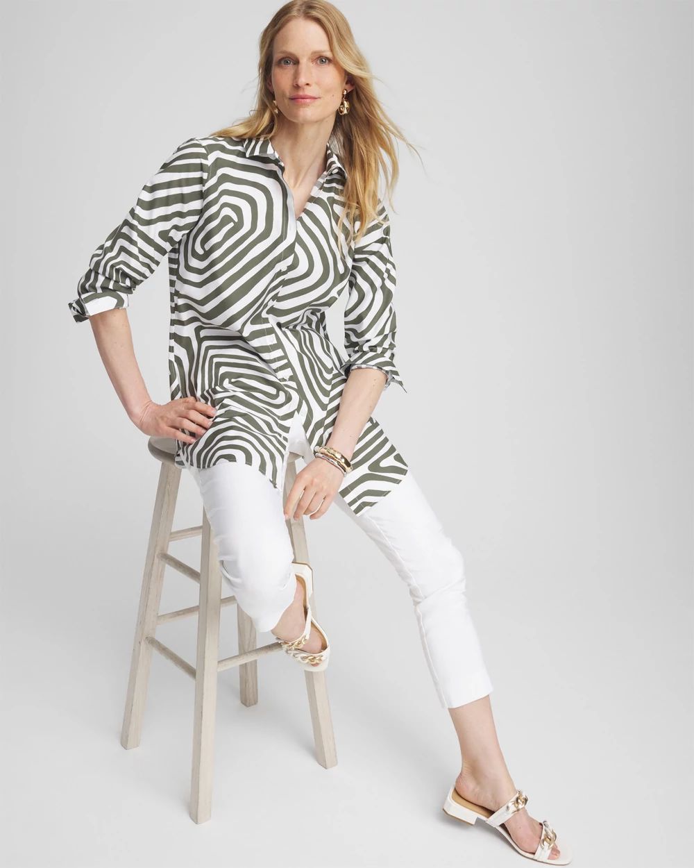 No Iron™ Stretch Abstract Print Tunic