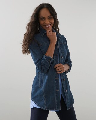 Elongated Denim Shacket