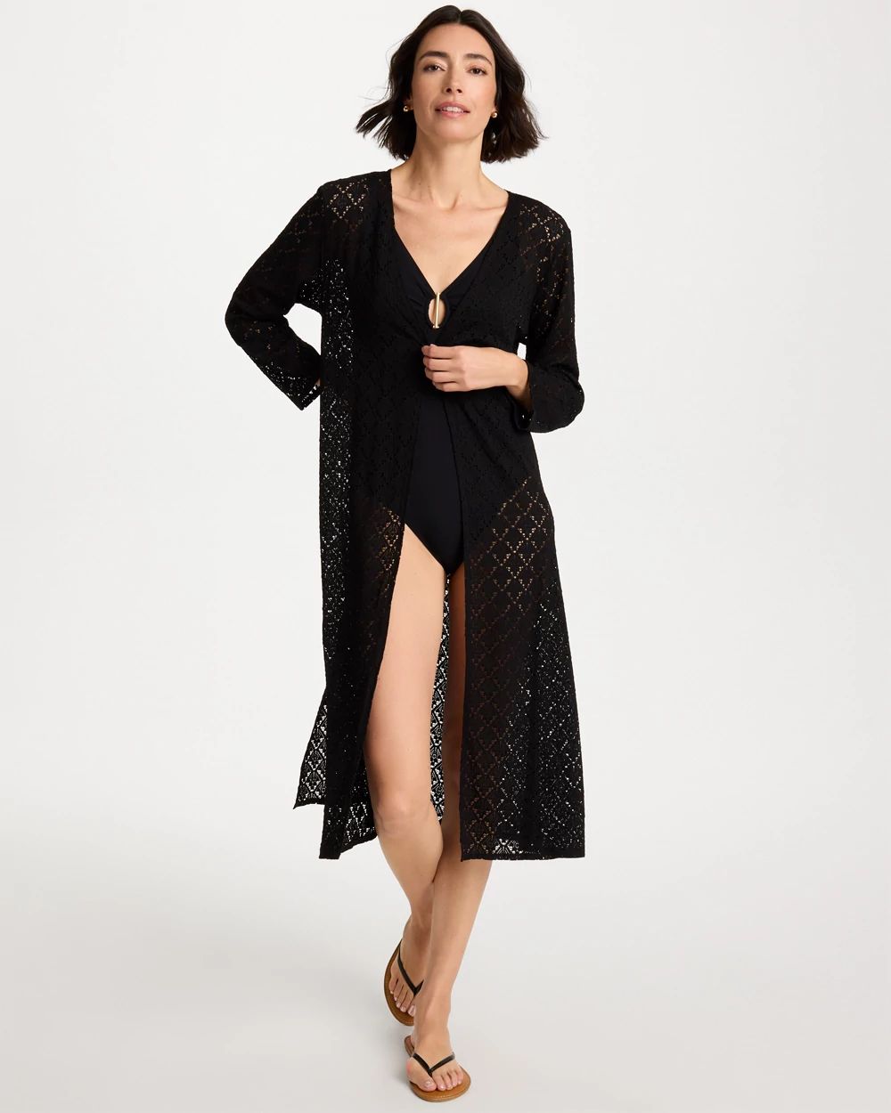 Long Knit Swim Cover-Up