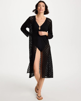 Long Knit Swim Cover-Up
