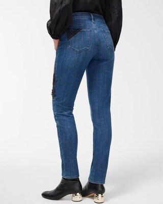 Girlfriend Patchwork Ankle Jeans